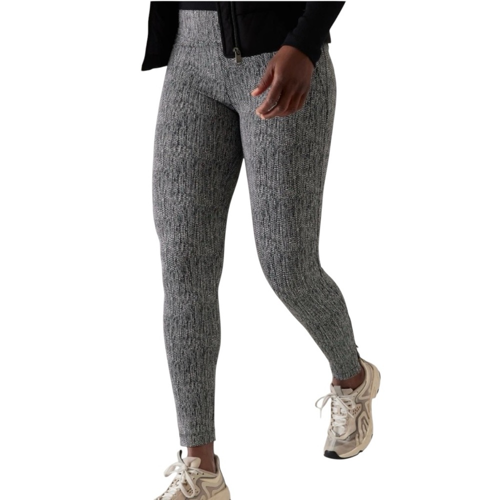 Athleta Delancey Textured Moto Tight Athletic Leggings Zipper Detail Size 2X - Picture 1 of 14